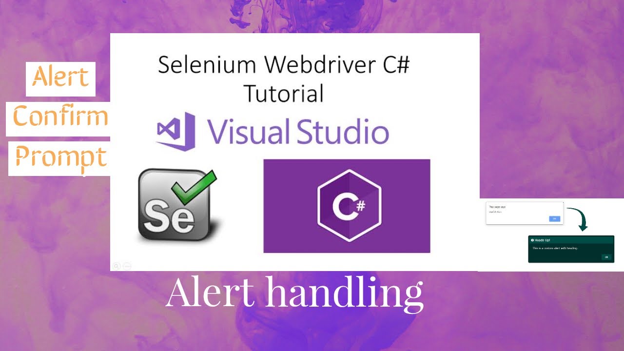 Selenium WebDriver + C# Tutorials | Alert Handling