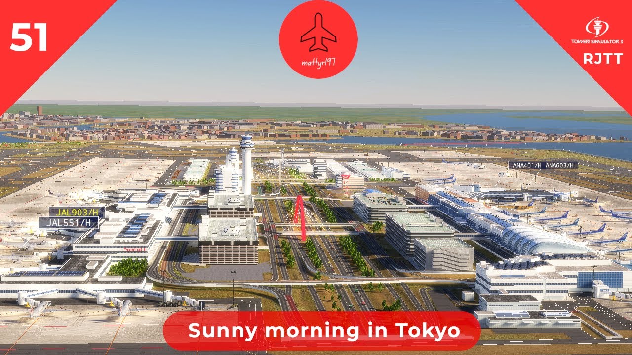Sunny morning in Tokyo - Tower! Simulator 3 - Episode 51 (RJTT)