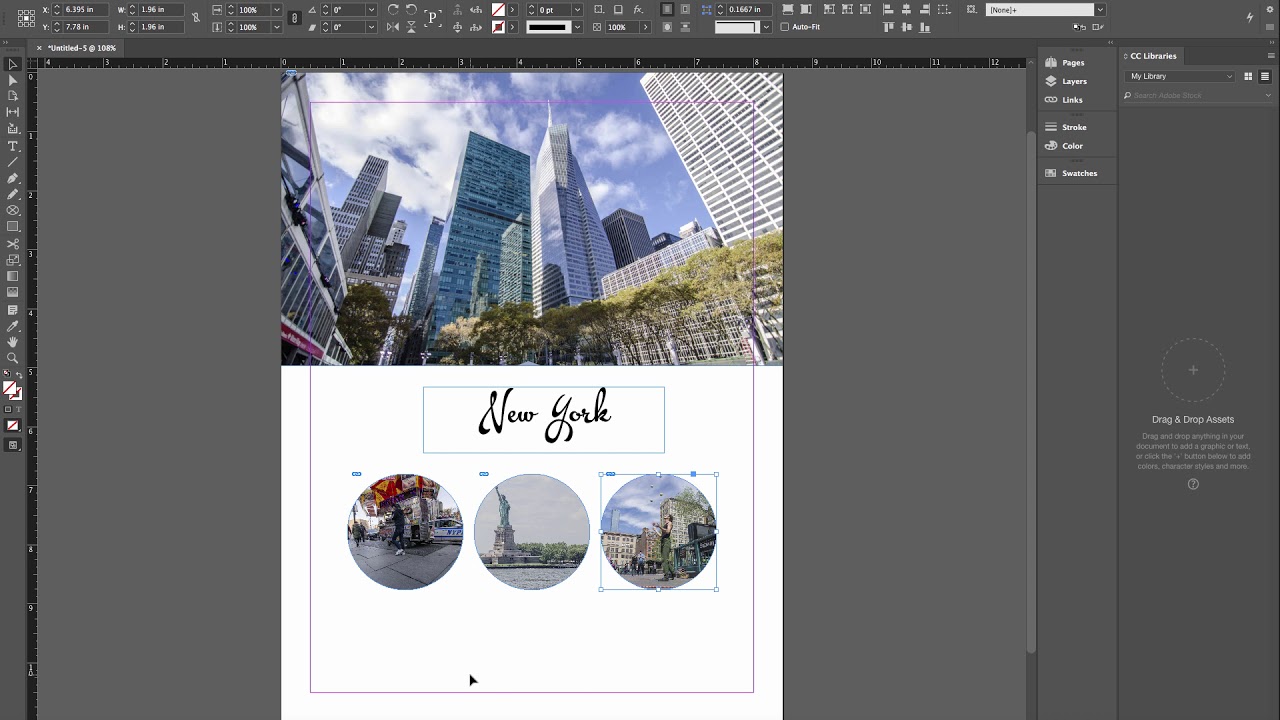 Design a simple brochure using Adobe InDesign