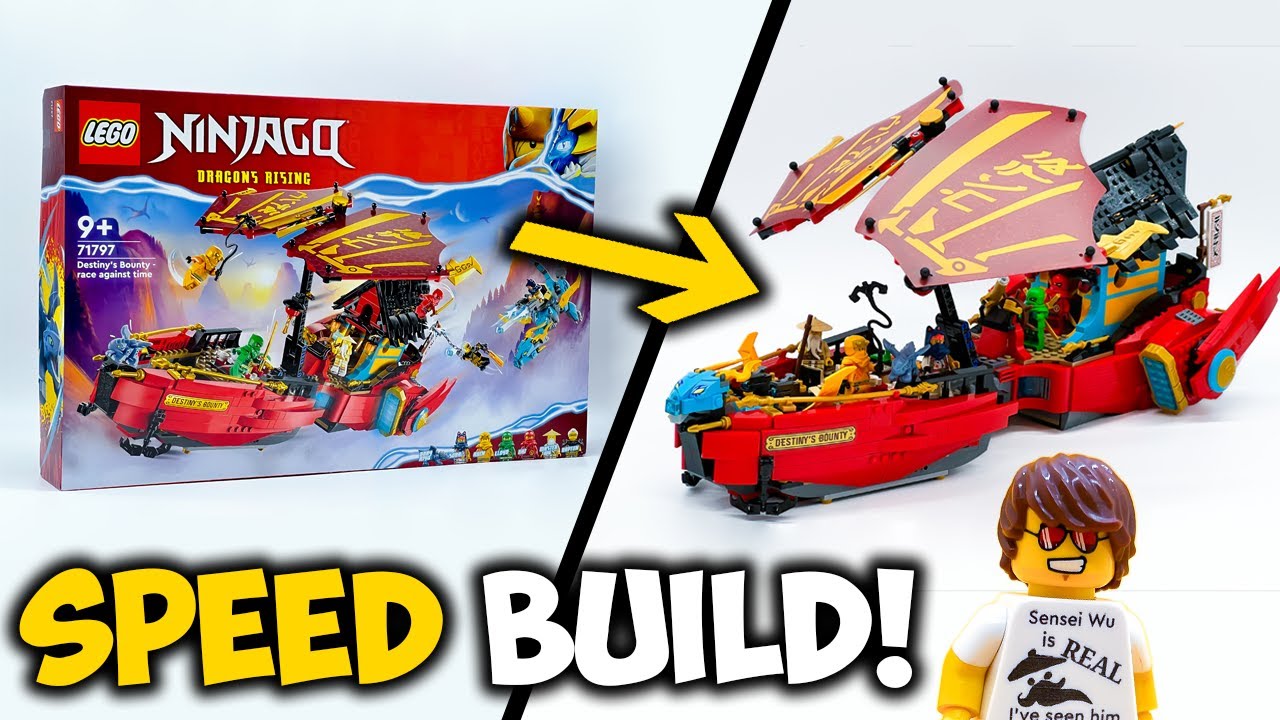 Destiny's Bounty: Race Against Time Speed Build! LEGO Ninjago Dragons Rising Set 71797