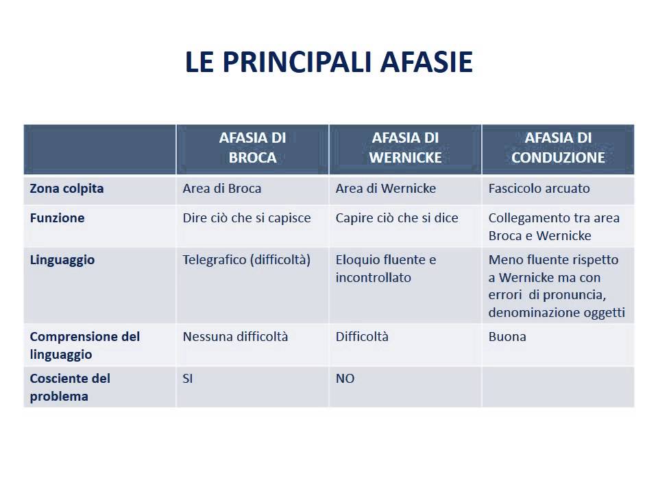 37b. Aree del linguaggio e le afasie