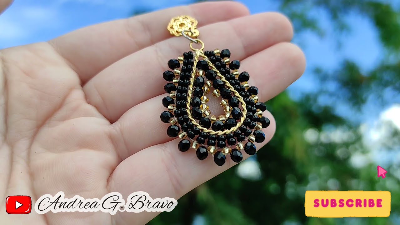 🔴 COMO HACER ARETES SOBRE ARO, EN FORMA DE GOTA- Andrea G. Bravo