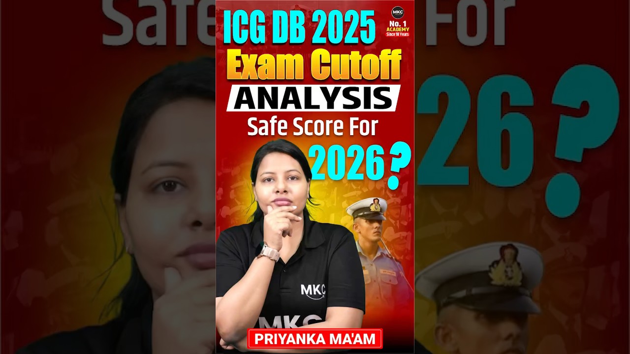 ICG DB 2025 Cut Off Analysis | Safe Score for Indian Coast Guard 2026#icg2025