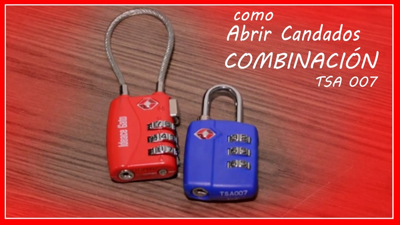 como ABRIR CANDADO de COMBINACION  - TSA  ganzuado