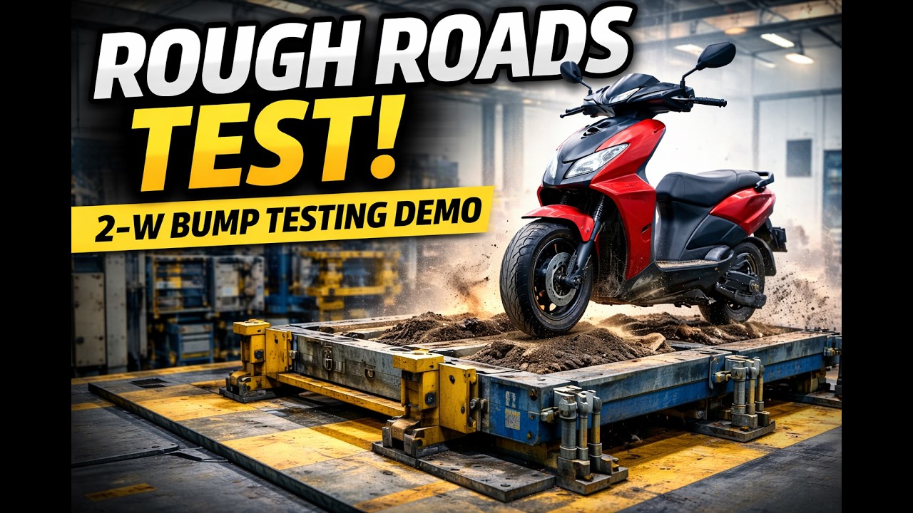 Bump testing for 2 wheeler Vehicle  Bump test rig inspired E-Mobility Solutions