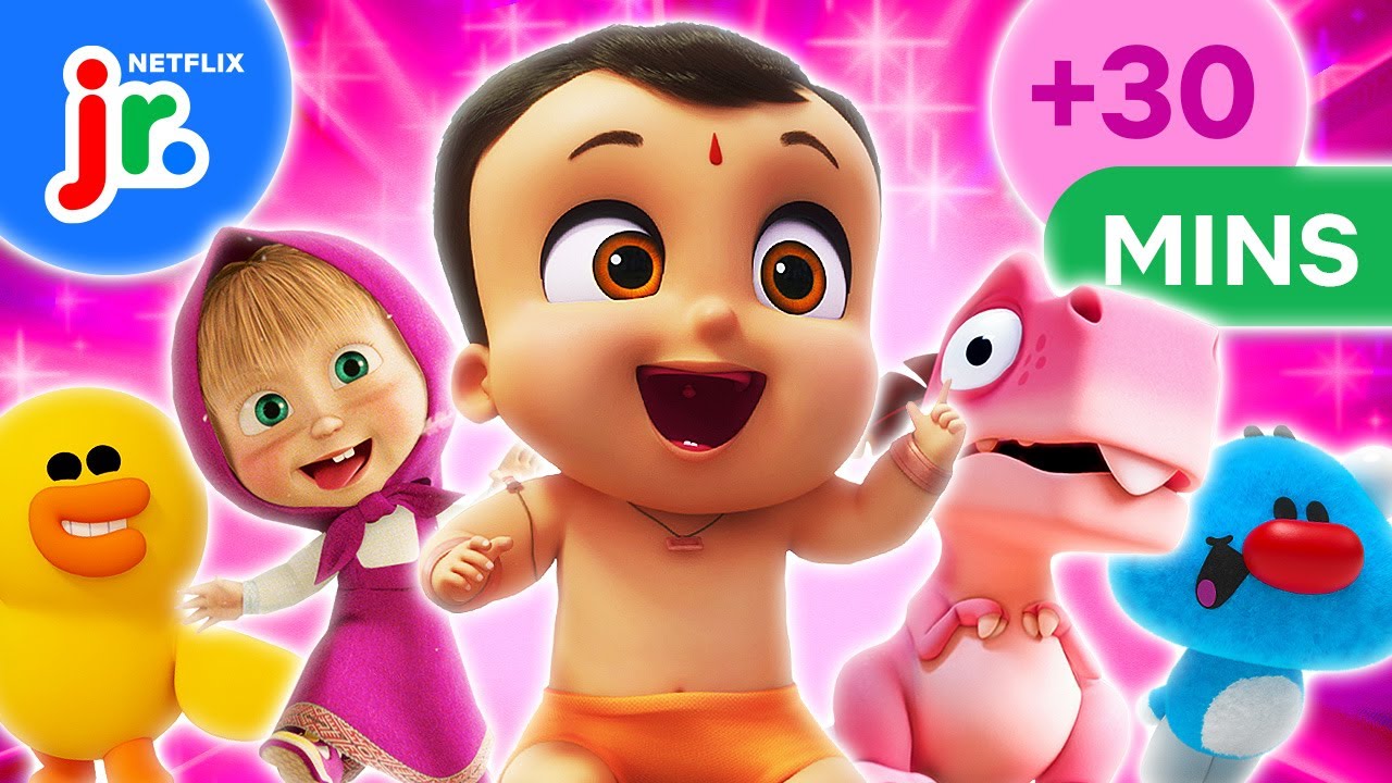 MEGA Cartoon Compilation +30 Minutes 🎬✨ Bad Dinosaurs, Mighty Little Bheem & More! | Netflix Jr