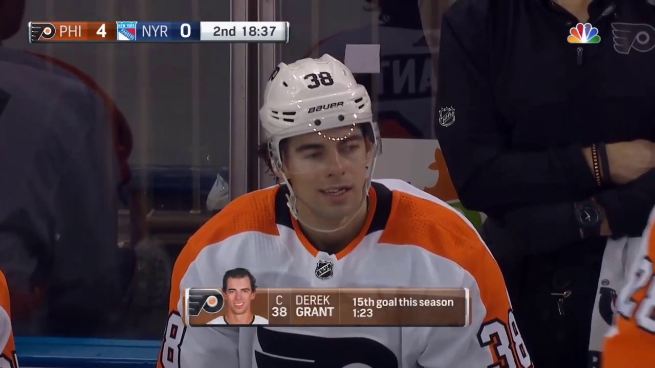 Derek Grant Goal - Philadelphia Flyers vs New York Rangers (3/1/20)