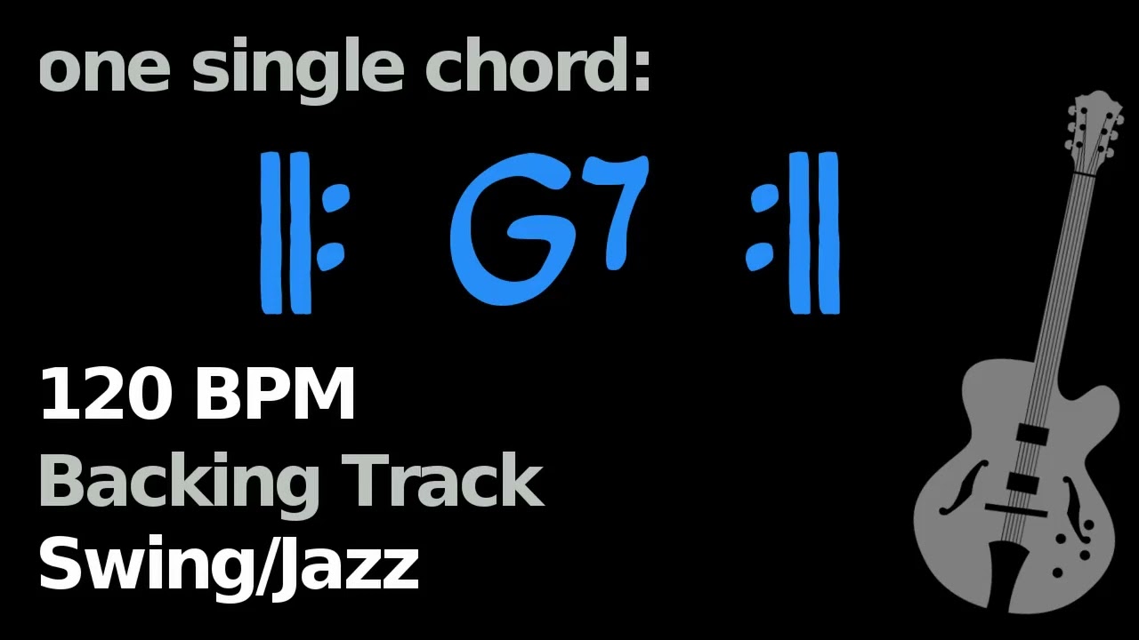 G7 (120 BPM, swing/jazz, one single chord) Backing Track