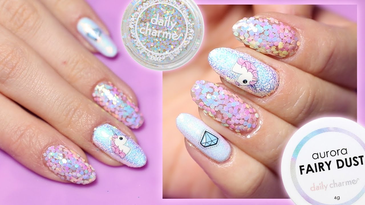 🦄Unicorn NAILS I Aplikacja brokatu na hybrydzie