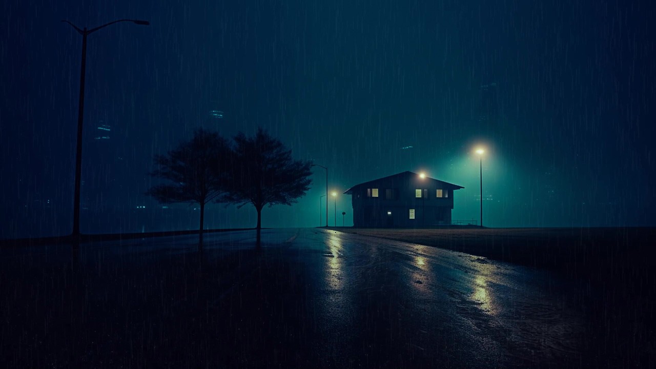 Lonely House in the Rainy Night 🌧️ Calm Rain Sounds for Deep Sleep & Relaxation