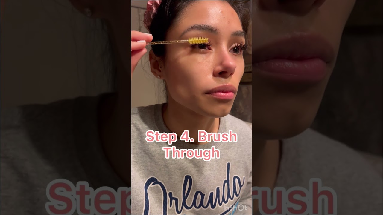How to Wash your Eyelash Extensions #eyelashes #eyelashextensions #foryou #shorts #youtubeshorts