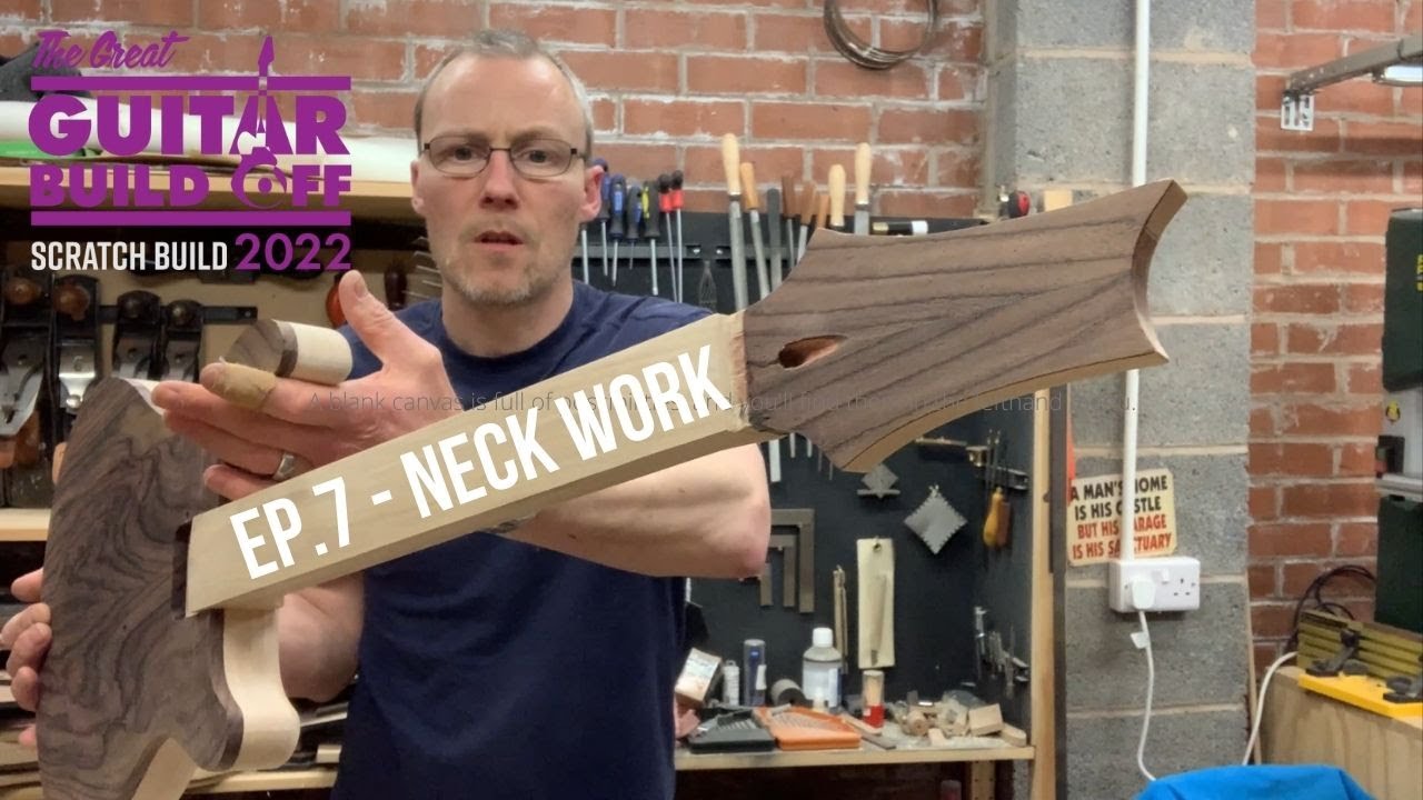 Electric Guitar Scratch Build - Neck Progress  - #GGBO 2022