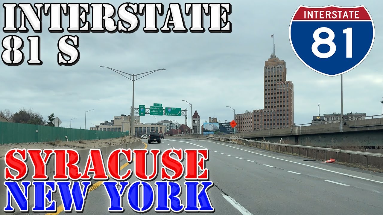 I-81 South - Syracuse - New York - 4K Highway Drive
