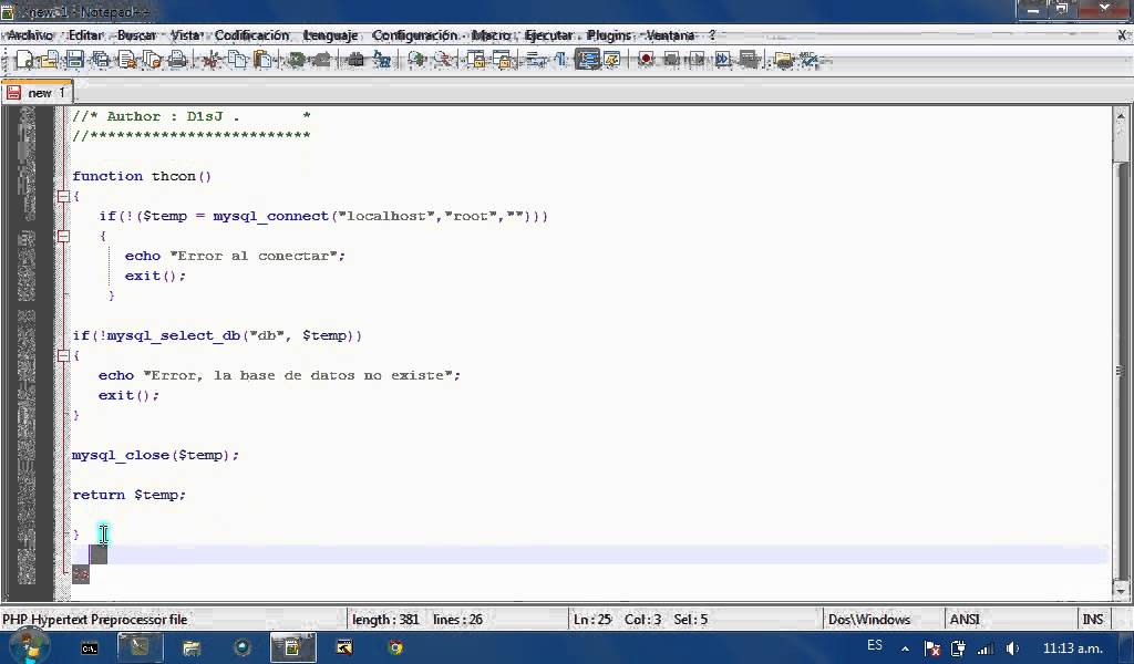 Conectar a una base de datos con PHP.