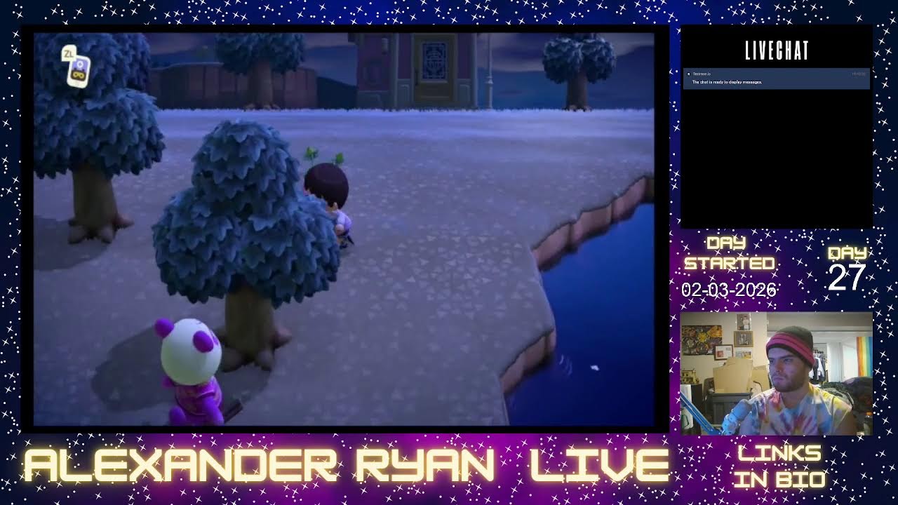 Alexander Ryan LIVE: Playing Animal Crossing everyday for a year Day 27