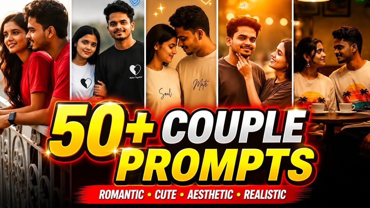 Couple Photo Prompt 💡 2025 | Perfect Face Match + Trending Pose Ideas | AI Couple Photo Guide”