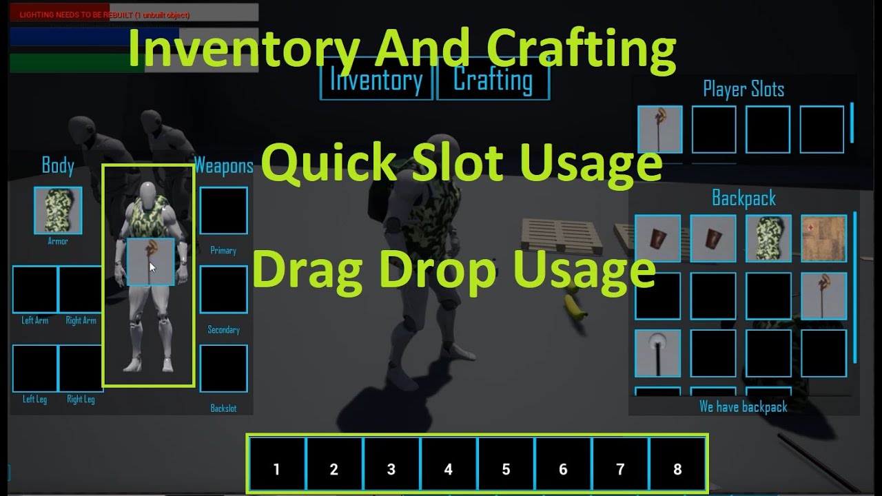 UE4 Inventory And Crafting / Quick Slot Usage (HotBar)