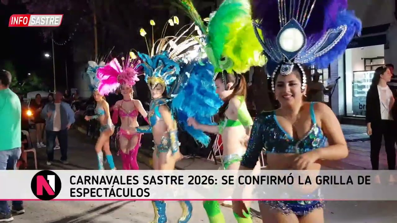 Carnavales Sastre 2026: se confirmó la grilla de espectáculos