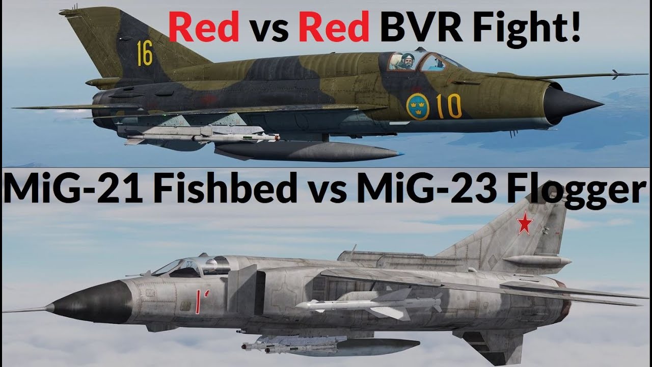 MiG-21 Fishbed vs MiG-23 Flogger BVR Fight DCS