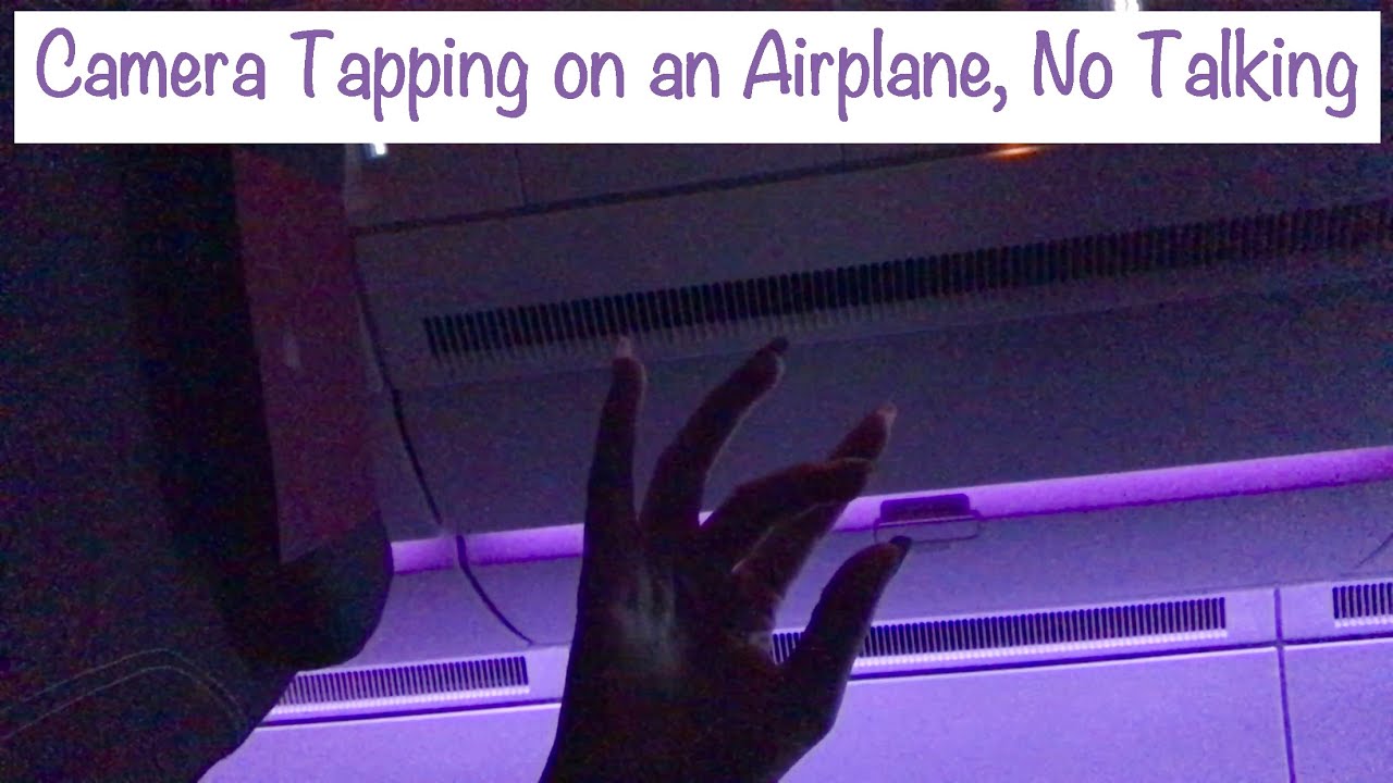ASMR on an Airplane! ✈️ Camera Tapping Only * Hand Movements * No Talking * ASMRVilla