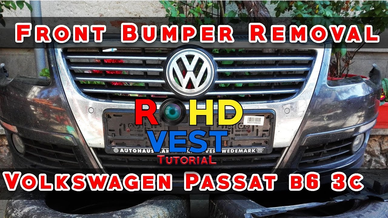 How to remove the front bumper - VW Passat b6 - Demontare bara fata