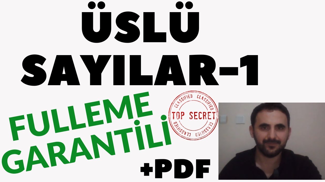 ÜSLÜ SAYILAR-1 FULLEME GARANTİLİ    [ YKS-TYT-MSU] -AYT DGS-KPSS-ALES ]