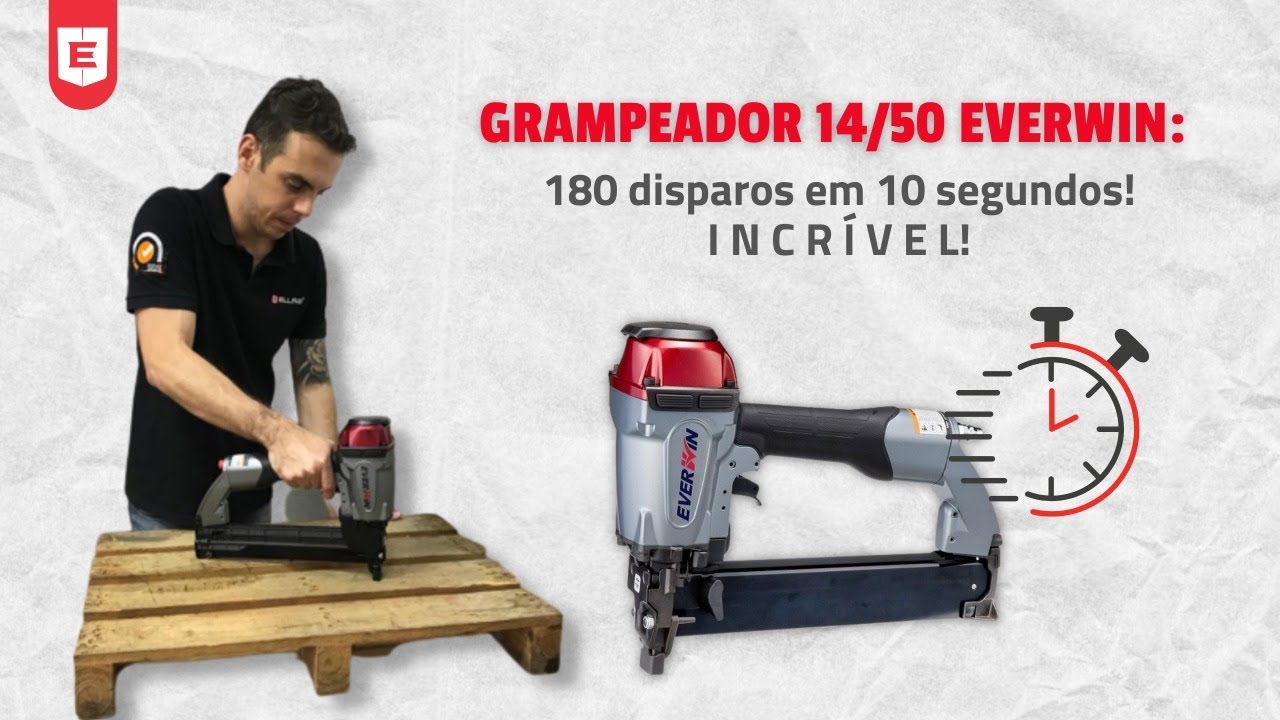 Grampeador 14/50 Everwin: 180 disparos em 10 segundos! I N C R Í V E L!