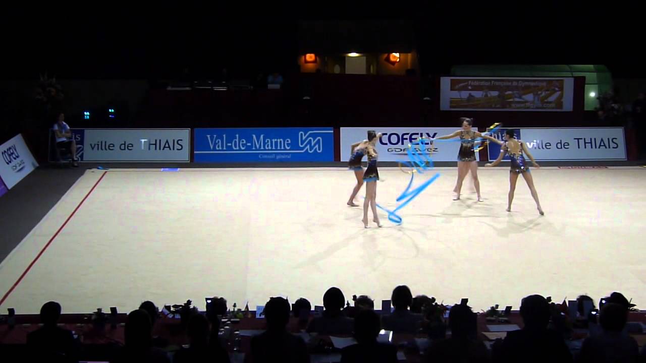 Gymnastique rythmique ensemble Russe Rubans Cerceaux Thiais 2011