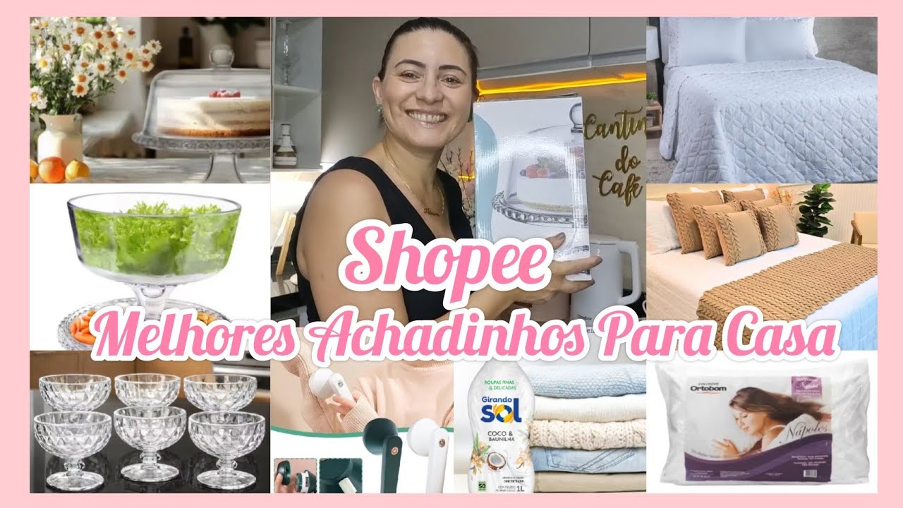 COMPREI OS MELHORES ACHADINHOS PARA CASA NA SHOPEE/ENXOVAL/DECORAÇÃO E MESA POSTA#achadinhos#shopee