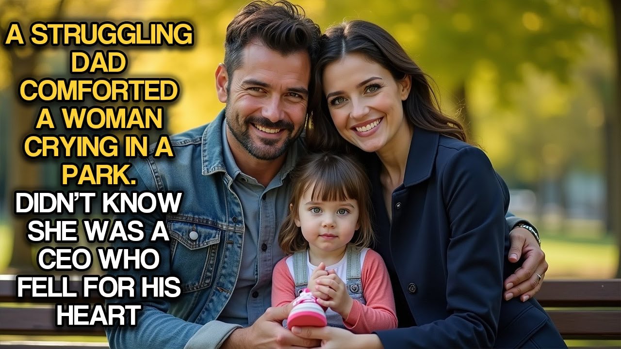 Struggling Dad Comforted A Woman Crying In A Park, Didn't Know She Was A CEO Who Fell For His Heart