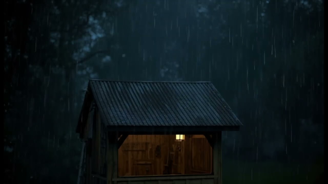 Gentle Night Rain on the Roof Feel Safe, Calm Your Mind & Fall Asleep