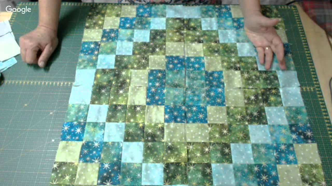 Patchwork Ao Vivo #40: toalha natalina com técnica Volta ao Mundo