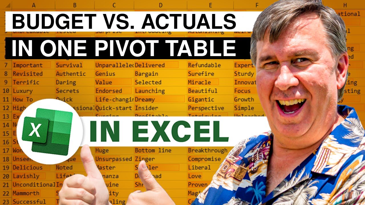 Excel - Top-Down Budget Linking to Bottom-Up Actuals Using a Joiner Table - Episode 2016