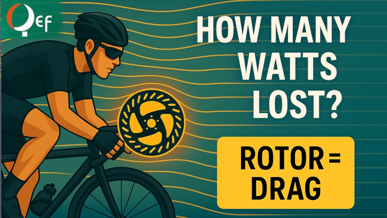 An aerodynamic simulation shows a large drag increase due to the rotor of a bicycle disk brake