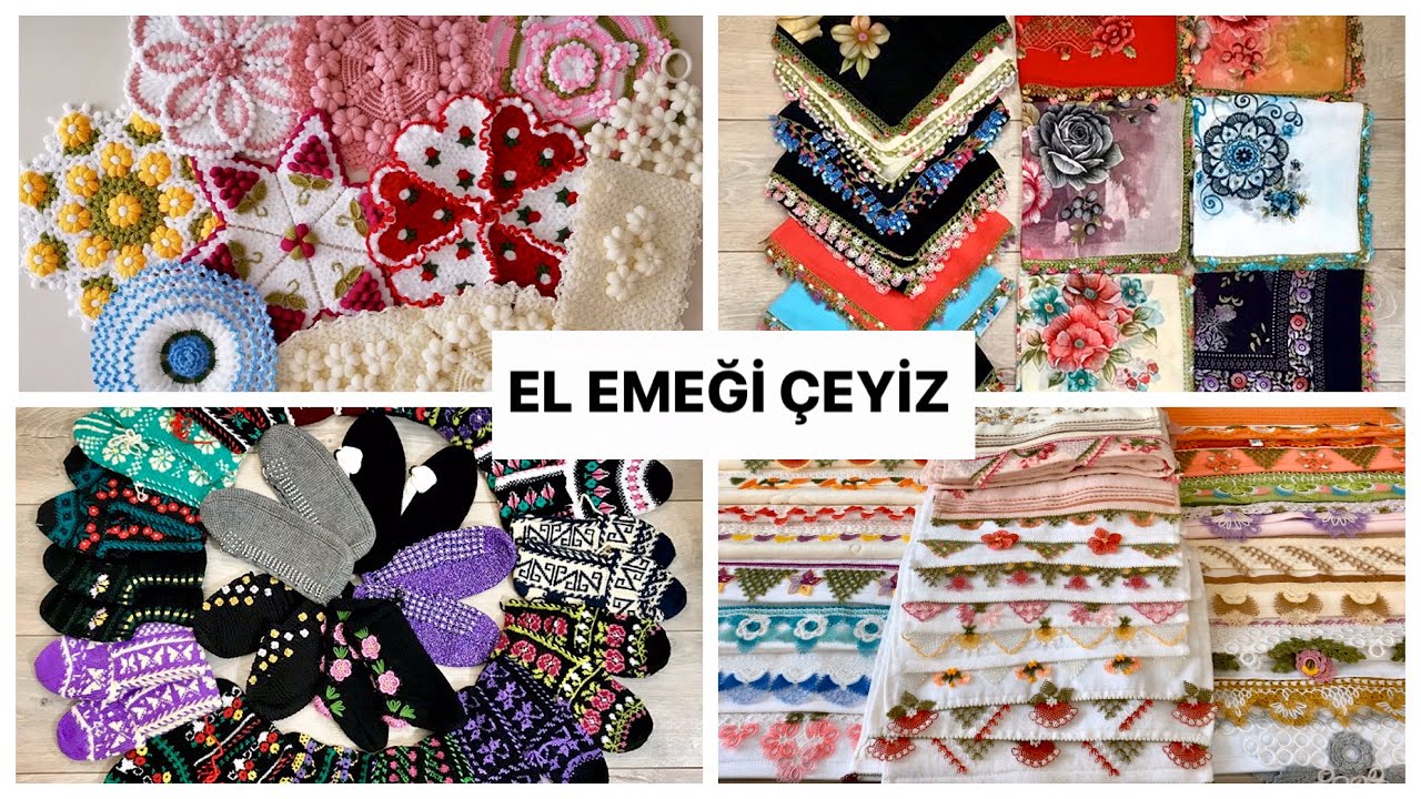 MODERN EL EMEĞİ ÇEYİZLİK HAVLU , PATİK , TÜLBENT , YELEK , İĞNEOYASI ÖRNEKLERİ