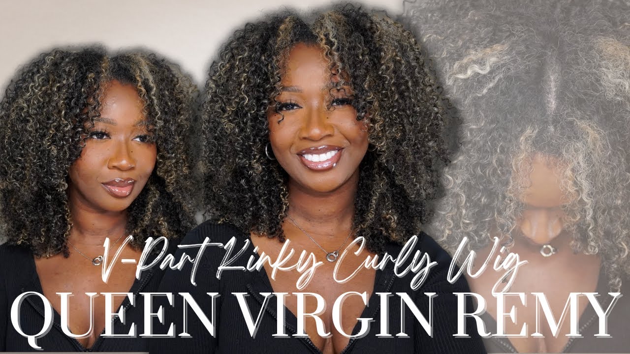 MOST NATURAL WIG EVER! | V Part Kinky Curly Wig lnstall + Review | ft QVR Hair | Tan Dotson