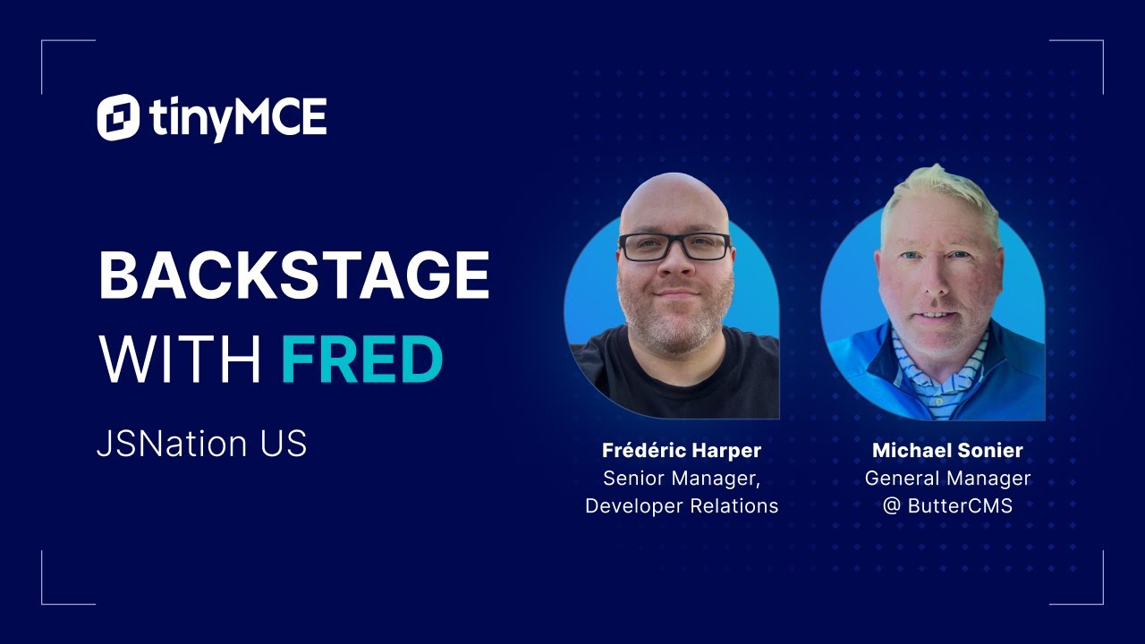 Backstage with Fred - JS Nation US, Interview with Michael Sonier