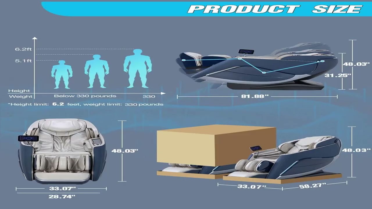 Обзор: Массажное кресло Alfine A710 pro 4D с функцией невесомости и направляющими SL Track.