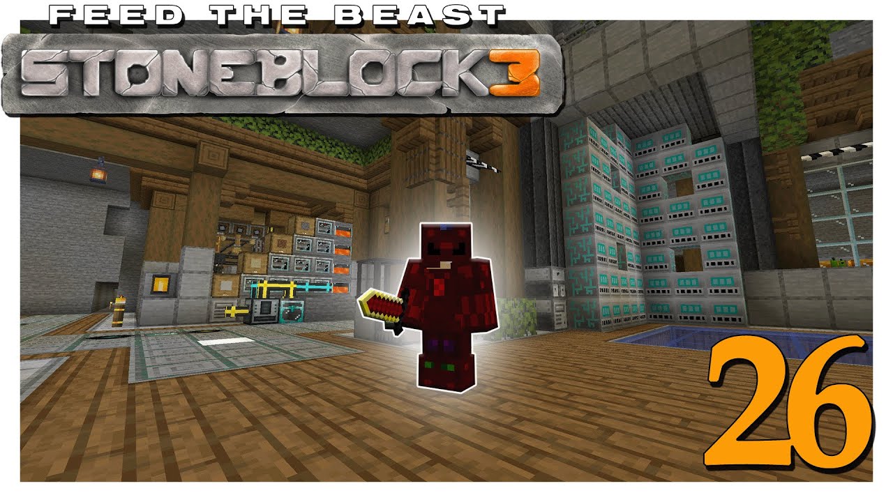 MAKING ALL THE GEAR AND WEAPONS (END GAME) - FTB STONEBLOCK 3