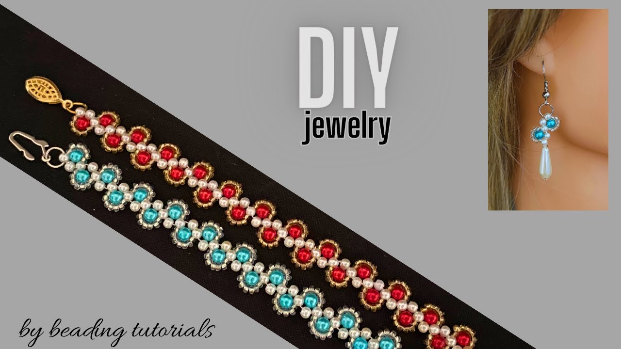 Floral bracelets design. DIY beaded bracelets. jewelry making tutorial