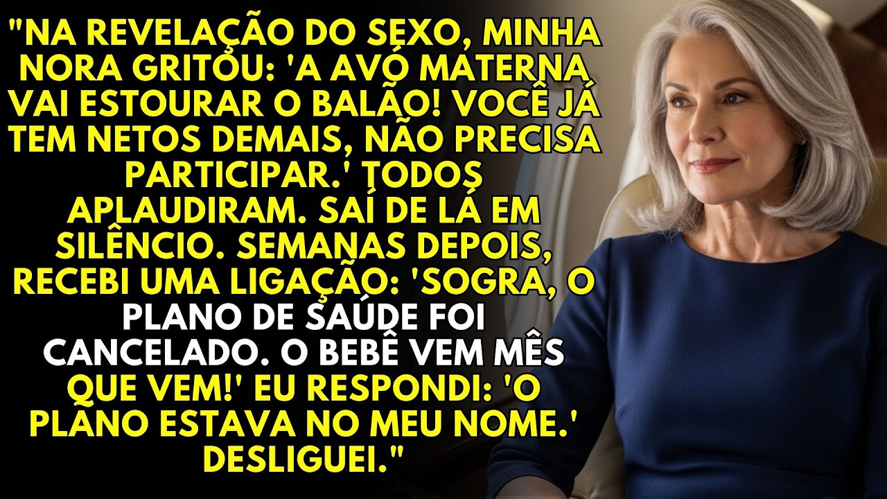 Minha nora me humilhou na revelação do sexo. Ela descobriu tarde quem pagava o plano de saúde.