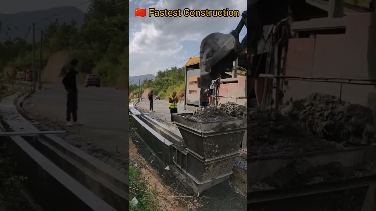 China 🇨🇳 Fastest Construction of Water drain line ; 🇨🇳 Technology 🚀