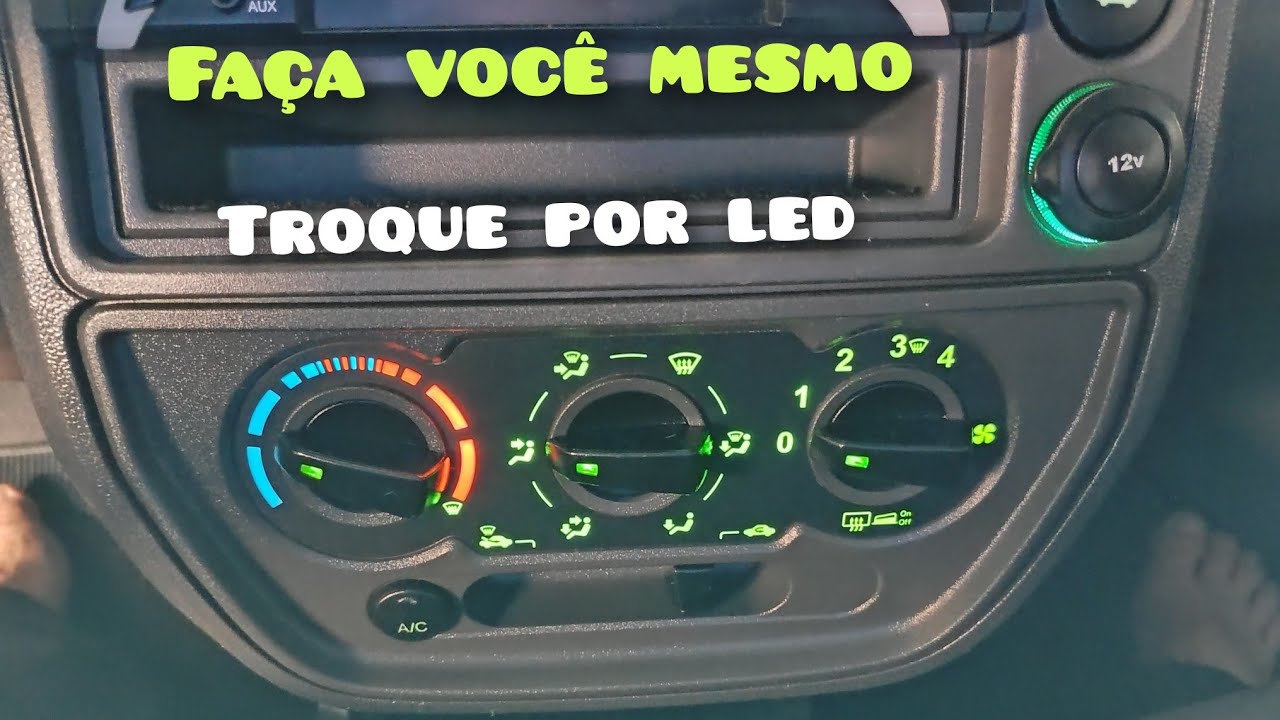 Lâmpada de led no painel do Ford ka
