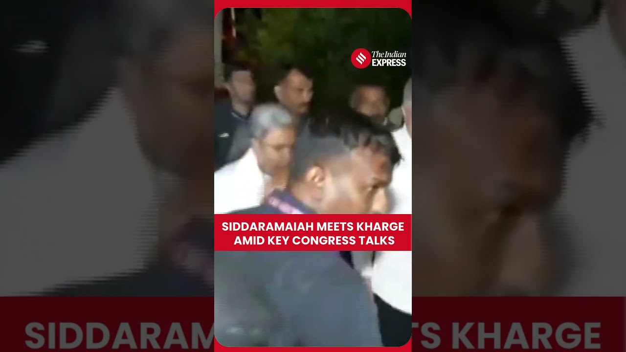 Siddaramaiah Meets Congress Chief Mallikarjun Kharge at His Bengaluru Residence
