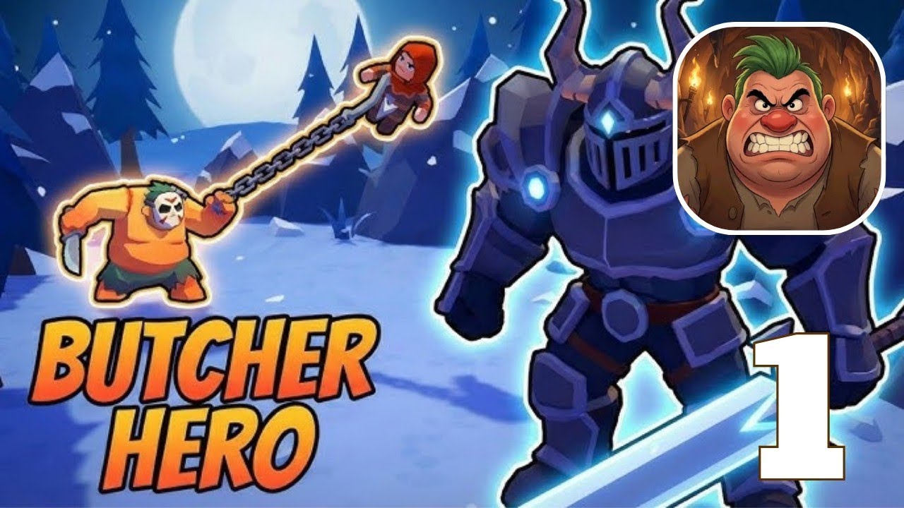 Butcher hero: hook'n'chew RPG Gameplay Walkthrough Part 1 (Android, ios)