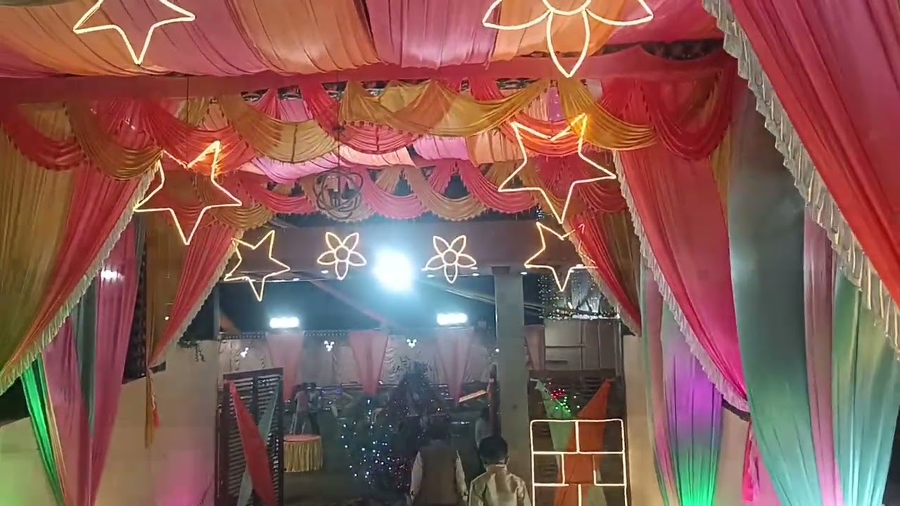 Krishna guest house led counter decoration