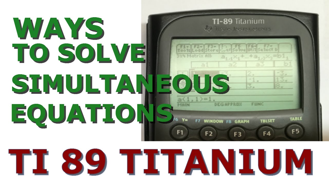 How to solve System of equations using TI 89 Titanium