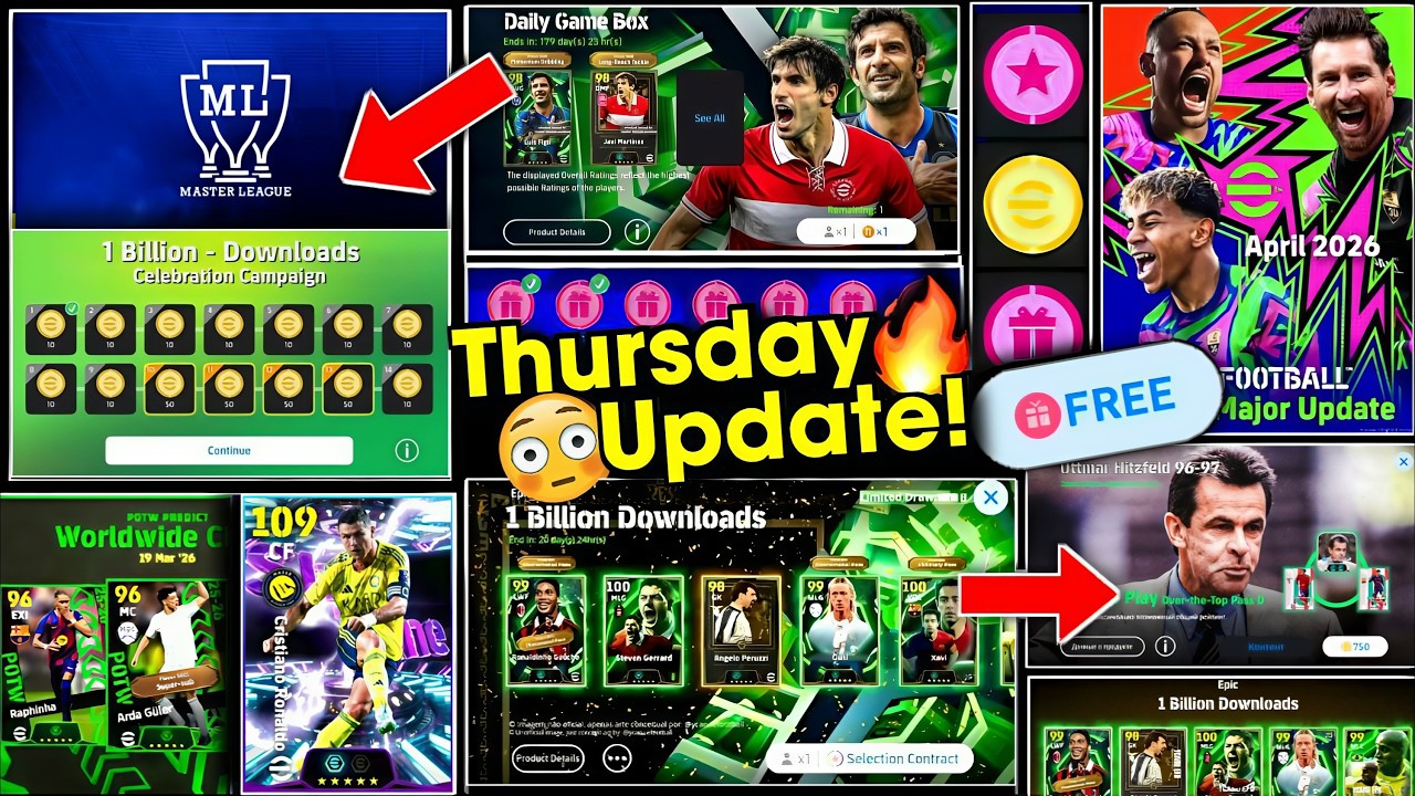 🎁 Thursday Update Leaks! master League + Daily Game Update + Free Epic & Showtime | eFootball 2026
