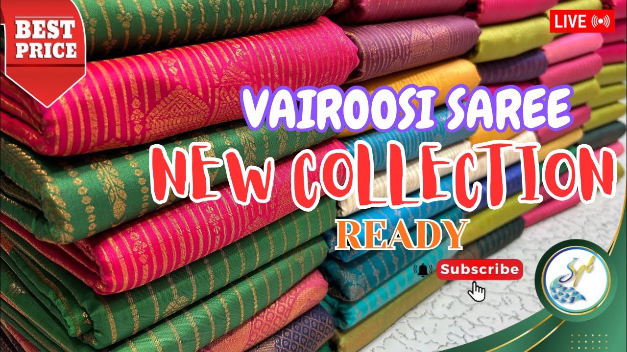 JAYAN TEX is live Today Vairavoosi collection  your favourite collection don’t miss the live ✨💜