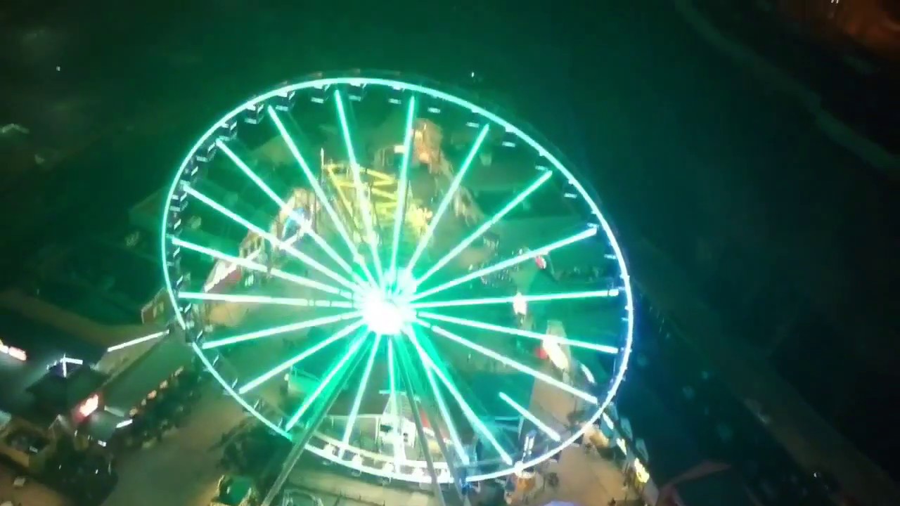Beautiful Ferris wheel Drone Flight